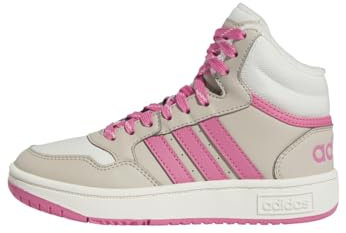 adidas Unisex Kinder Hoops Mid 3.0 Shoes Kids, Wonder Beige/Pink Fusion/Off White, 40 EU