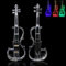 WUQIMUSC - Violino elettrico di dimensioni 4/4, corpo in vetro acrilico trasparente, 3 colori, luce LED, bel tono con custodia, fiocco, elv-led