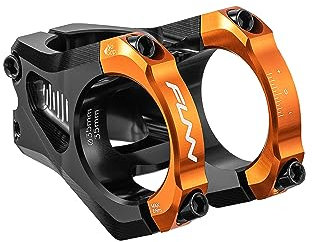FUNN Equalizer Fahrrad-Vorbau ohne Anstieg - Länge 35mm Vorbau mit 35mm Lenkerklemmung, 0 Grad Legierungs-Vorbau für Mountainbike und BMX-Bike (Orange)