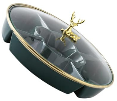 BESTonZON 1pièce Plateau De Rangement Décoratif à Plusieurs Compartiments Assiette pour Fruits Secs Et Bonbons Design Moderne Légère Accessoire De Décoration Intérieure