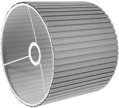 Ciieeo Rustikaler Trommel-form Grauer Tischlampenschirm Dekorativer Nachttisch Lampenschirm Langlebiger Korpus Für Wohnzimmer Und Schlafzimmer