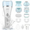 Nuision Epilator for Women, Electric Lady Shaver, 6 in 1 Cordless Razor Kit with LED Light, Facial Hair Removal for Body Arm Leg Underarm Painless Bikini Trimmer Dry Wet,Rechargeable Waterproof (Blue)