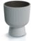 Blumentopf Blumenkübel Pflanzentopf Pflanzkübel DBMIG mit Einsatz Zylinderdesign Höhe 49,5 cm Gerillt Rippen-Design Übertopf Rillen Grau ⌀ 39 cm