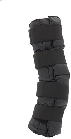 PFIFF 103113 Gel-Kühlgamasche, Wiederverwendbare Gamasche, Kältekompresse, kühlt Beine, Sprunggelenke, Huf, Kältegamasche, Schwarz, Full