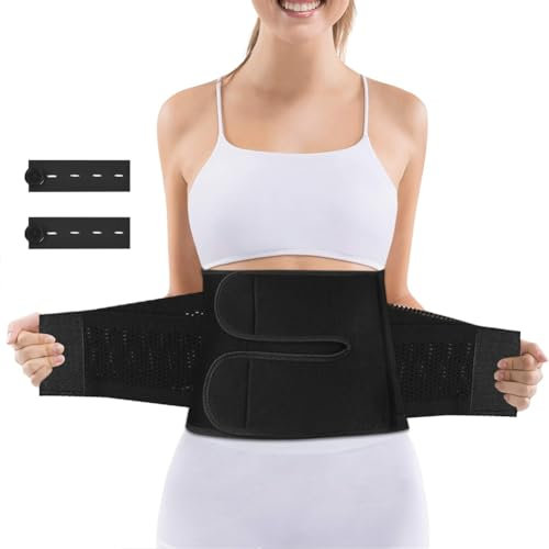 ACWOO Ceinture Post Accouchement, Récupération Ceinture Abdominale Gainante avec Etenseurs de Taille de Pantalons, Réglable Respirant Ventre Plat Gaine Post-Partum pour Récupération Après la Grossesse