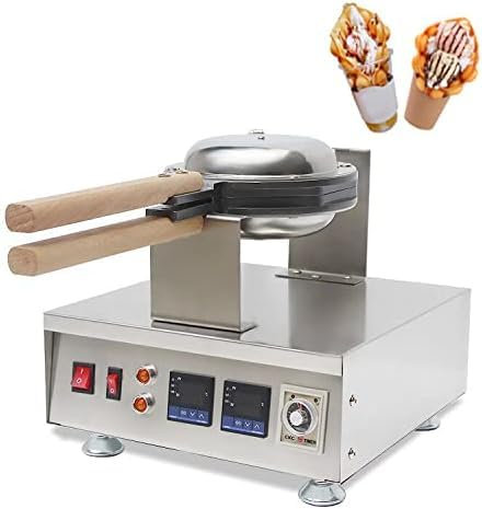 Kolice Electric Bubble Waffle Maker, Waffle Machine, Non Stick Iron Griddle, Bubble Egg Waffler Cake Machine With Digital Timer Temperature Adjustable for snack bars, food truck, restaurant