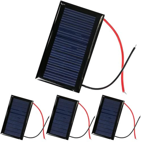RUNCCI-YUN 4pcs 5V 30mA 53X30mm Micro Mini Células de Panel Solar ,policristalino,De Epoxy Panel Solar,portátil,para Hogar DIY, Proyectos Científicos - Juguetes - Cargador de Batería