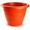 Tradineur - Maceta Redonda Terracota - Fabricado en Plástico -Macetero Apto para Exterior e Interior del hogar - Ø 50 cm - Color Marrón