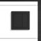 Nes Home Matt Black Square Button WC Flush Plate
