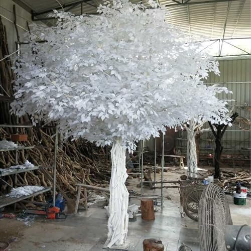Árbol de banano artificial grande, flores artificiales para decoración, perfecto para el hogar, festivales, fiestas, Navidad, uso en interiores y exteriores, 4 m