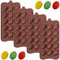 YXHZVON 4 Moldes de Silicona para Chocolate, Moldes de Chocolate Antiadherentes con 15 Cavidades para Huevos de Pascua, Sin Bpa, Molde de Silicona para Hacer Pasteles, Gelatinas, Magdalenas, Chocolate