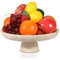 TOLIDA Travertine Fruit Bowl - Natural Travertine Decorative Holder for Home Decor, Fruits Tray Dish for Dining Table, Kitchen, Beige