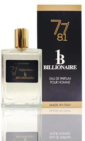 Billionaire 77 81, Eau de Parfum für Herren, inspiriert von One Milion, männlicher Duft, 100 ml, hergestellt in Italien Amami BEAUTY