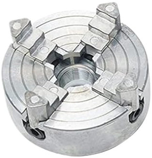 SHYEGUMUZA Mandril de conexión, Mandril autocentrante, Mini Torno de Metal, Accesorios de Abrazadera Opcionales, aleación de Zinc, 4 mordazas/3 mordazas(A- 4 Jaw Chuck Set)