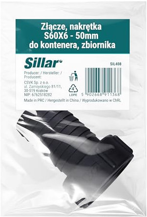 Sillar S60X6 Adapter für 1000L Mauser IBC Container – Reduzierung auf 1 2 (DN50) für Schlauchanschluss | Wassertank Verlängerung, Universal Adapter für Tonnenfassventil & Gartentankventil