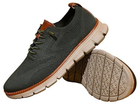 Scarpa Italiana Sneakers Urban – Il Mix Perfetto di Comfort e Supporto Ortopedico (Verde,43)