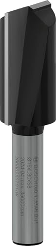 Bosch 1x PRO Router Bit Straight, Two Flutes | for Softwood, Hardwood, Ø 16 mm, Professional Accessory Plunge Routers, Trim Router