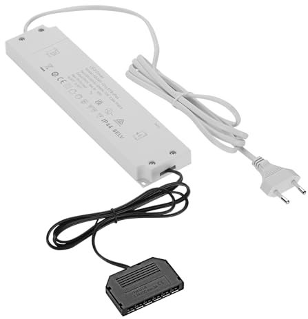 SOTECH Transformador LED Fuente de alimentación 12 VDC / 60 W con distribuidor de 6 vías Transformador LED Fuente de alimentación del driver LED