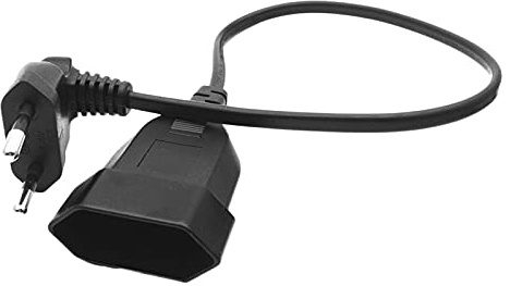 Youbones Europea 90 Grad Stecker auf Buchse Steckdose Power VerläNgerung Kabel für PC Computer PDU (0,6 M)