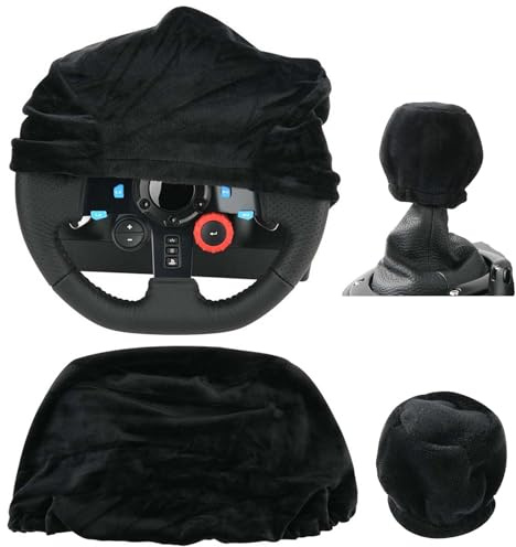 YUULNMOP Dust Cover for Logitech G29 Driving Force Racing Wheel/G Driving Force Shifter Knob,Washable Protective Case Sleeve for Simulator Steering Wheel Gear Shifter Button