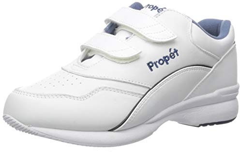 Propét womens Tour Walker Medicare/Hcpcs Code A5500 Diabetic walking shoes, White/Blue, 7 US