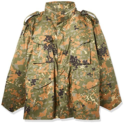 Mil-Tec US Feldjacke M65 T/C mit Futter • Klassische Militärjacke mit herausnehmbarem Thermo-Liner • Army Jacke mit 4 Pattentaschen • Übergangsjacke Herren • Outdoor Arbeitsjacke