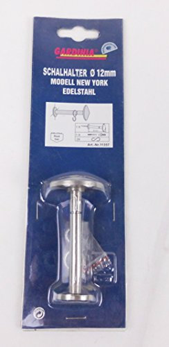 New York Gardinia-Schalhalter,Edelstahl für Durchmesser 12 mm