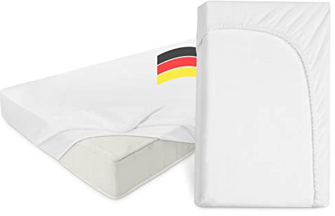 npluseins wasserdichtes Molton-Hygiene-Spannbetttuch - Made in Germany 572.706, 70 x 140 cm