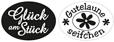 Reliefeinlage Glück, Gutelaune, oval, 35x25mm, 2 Stück