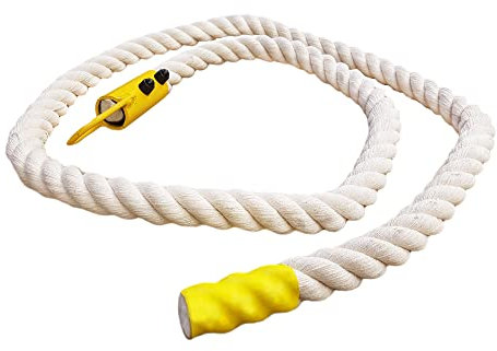 NiroSport Klettertau Kinder 0,5-7m / Kletterseil aus 100% Baumwolle, 25mm Durchmesser/Kletterseil Kinder Outdoor & Indoor 3-litzig gedreht/Strick Seil als Klettergerüst Zubehör