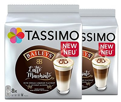 Tassimo Latte Macchiato Baileys 2er Pack, 2x8 Getränke, NUR AMAZ!