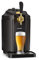 Klarstein Skal - Tirador de cerveza, Dispensador de cerveza, Tirador de cerveza para casa, 5L, Refrigerador termoeléctrico, Indicador LED, Cartuchos CO², Adaptador, Acero inoxidable, Negro