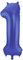 Folat 65921 Blauer Metallic Matt Folienballon Zahl 1-86 cm
