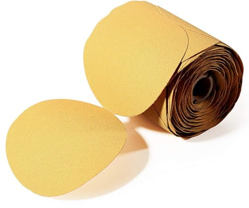 SPEEDWOX 100 Pcs 80 Grit Sandpaper Roll 6 inch Round Sanding Discs Adhesive Back PSA Sticky Back No Hole Stick and Sand Sandpaper for Wood, Auto Body Repair, Marine, Paint, Metal and Plastics