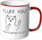 JUNIWORDS Tasse, Fluff you, You fluffin fluff, Wähle Farbe, Rot