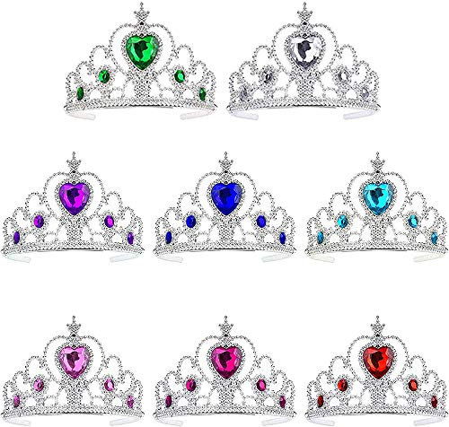 Prinzessin Tiara Set,Kinderkrone Prinzessin 8 Stück Kinder Prinzessin Tiara Crown Set Mädchen verkleiden Party Zubehör