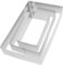 Cabilock 3 piezas de marco de horno rectangular de acero inoxidable para hornear moldes cuadrados para hornear molde cuadrado molde para tartas anillo para galletas y galletas