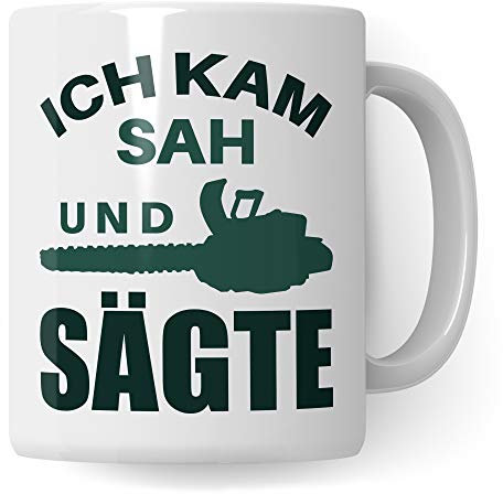 Pagma Druck Holzfäller Tasse, Kettensäge Becher Waldarbeiter Förster Geschenk, Spruch Forstwirt Wald Holz Sägen Geschenkidee, Holzarbeiten Kaffeetasse lustig