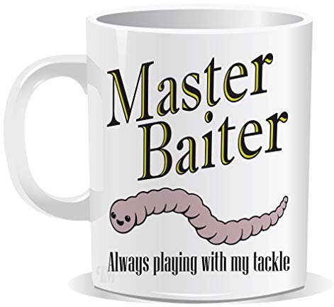 Master Baiter Mug Fish Fishing Fisherman Humour Novelty Funny Birthday Gift Office Men Women Tea Coffee Perfect Mugs®