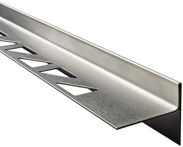 Dusch-, Keil-Profil Gefälleprofil begehbare Dusche gebürstet 10mm Rechts 200cm