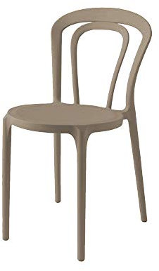 CONNUBIA Stuhl Modell Caffe' aus Polypropylen, 4-teiliges Set – erhältlich in 5 Farben – Callicgaris (matttaupe)