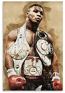 WUSOP Mike Tyson Poster dekorative Malerei Leinwand Wandkunst Wohnzimmer Poster Schlafzimmer Malerei 12x18inch(30x45cm)