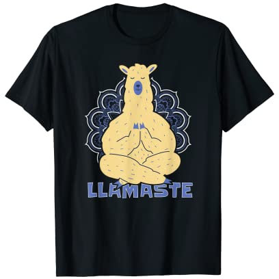Llamaste Meditation Yoga Posen | lustiges Lama Yoga T-Shirt