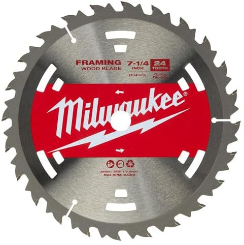 Milwaukee 7-1/4'' 24 Tooth Basic Carbide Framing Circular Saw Blade