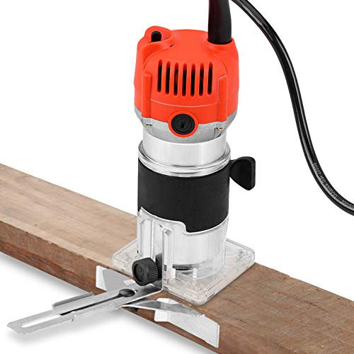 Défonceuse électrique à main 220 V, Fraise à bois Avec base Routeur Defonceuse a Bois électrique fraiseuse Pour le travail du bois 30 000 R/min 6,35 mm