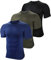 BOOMCOOL Mens Compression Shirts Short Sleeve,Sports Base Layer T-Shirts Tops, Athletic Workout Shirt 3 Pack