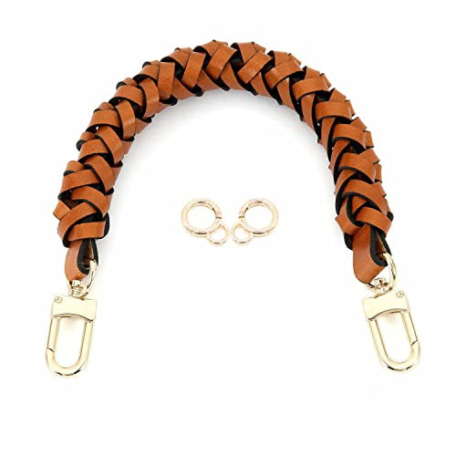 Senral Geflochtener Echtleder-Griff 38cm,Taschenhenkel für Beaubourg Hobo Top Handle Neonoe Strap Neverfull Pouch Pochette Griff