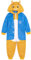Peter Rabbit Onesie Kinder | Jungen Mädchen Tiercharakter mit 3D Ohren Blau Pjs | Weiche Fleece-Kapuze mit Reißverschluss | Movie Book Day Merchandise
