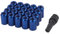 XRMXF 20 Stück Kegel 60° Schmal Sechskantschlüssel Stahl Lug Nuts M12 x 1,25 Radmuttern (Blau)