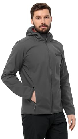 Jack Wolfskin Herren Bornberg Hoody M Softshelljacke, Slate, M EU